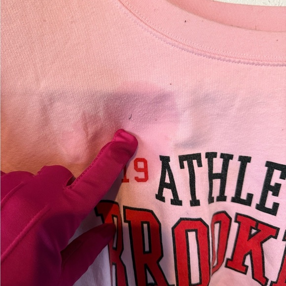 Boohoo Pink Brooklyn Extreme Oversized Sweatshirt Off-the-Shoulder Women's XL - Picture 4 of 4